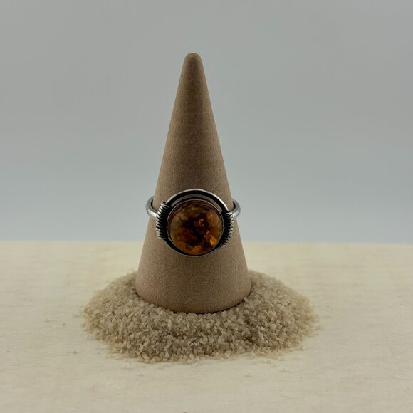 Baltic Amber 925 Silver Ring - Picture 1 of 4